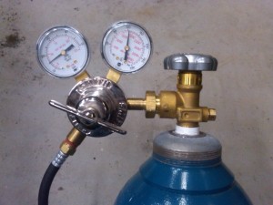TIG pressure regulator.