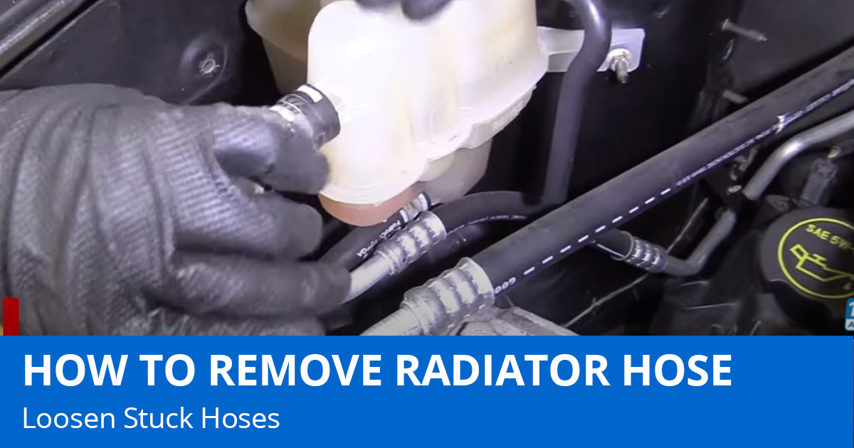 How to remove radiator hose and loosen stuck hoses