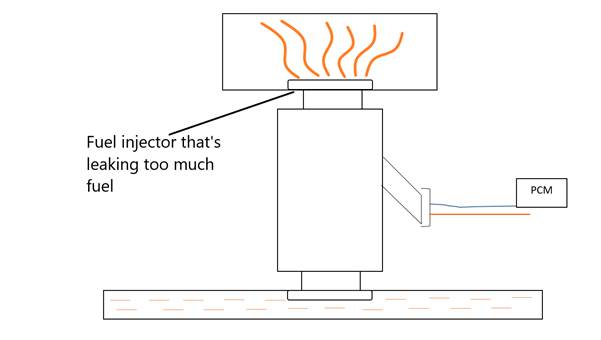 leaking fuel injector diagram