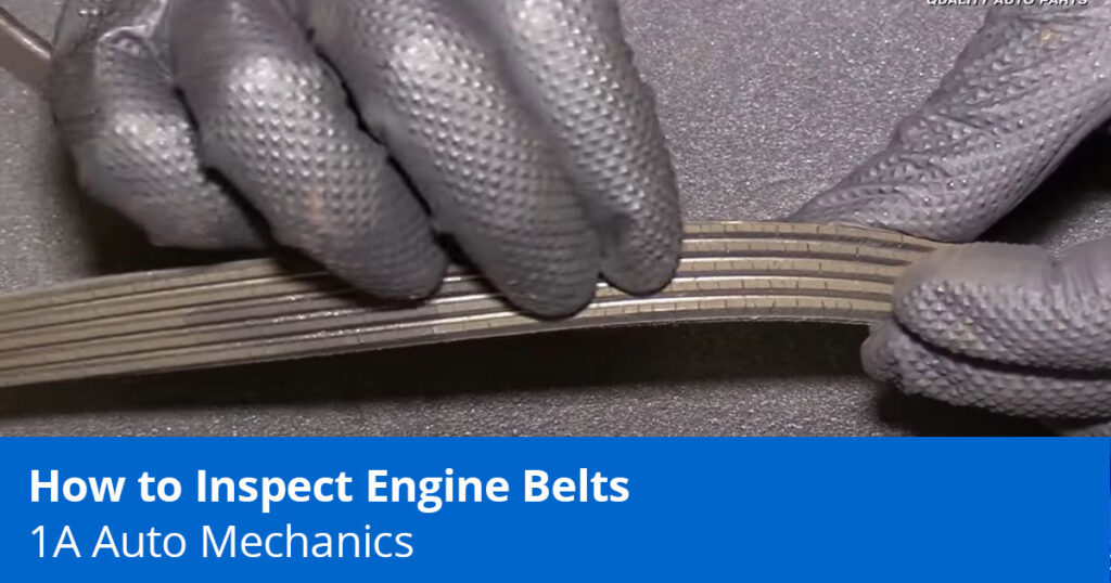 How to inspect serpentine belts for wear causing squealing noise.