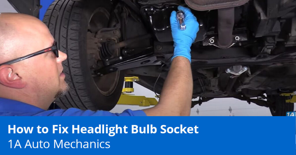 Mechanic shows how to replace a headlight socket