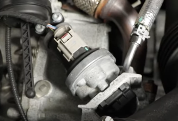 EGR valve and the coolant line it connects to