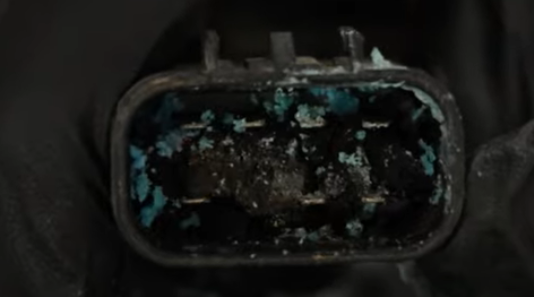 Corroded block heater connector