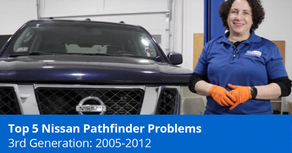 Mechanic showing top 5 nissan pathfinder problems