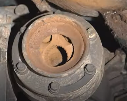Rusted constant velocity joint on a 1st gen Dodge Durango