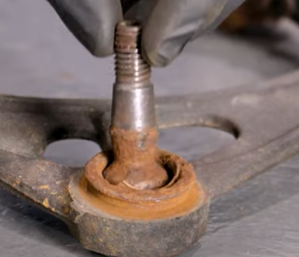 Rusted and Broken Ball Joint