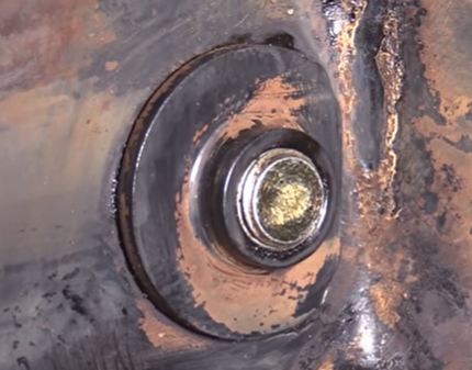 Stuck oil pan drain plug