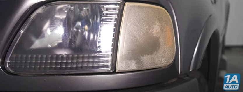 Old headlights that are foggy inside